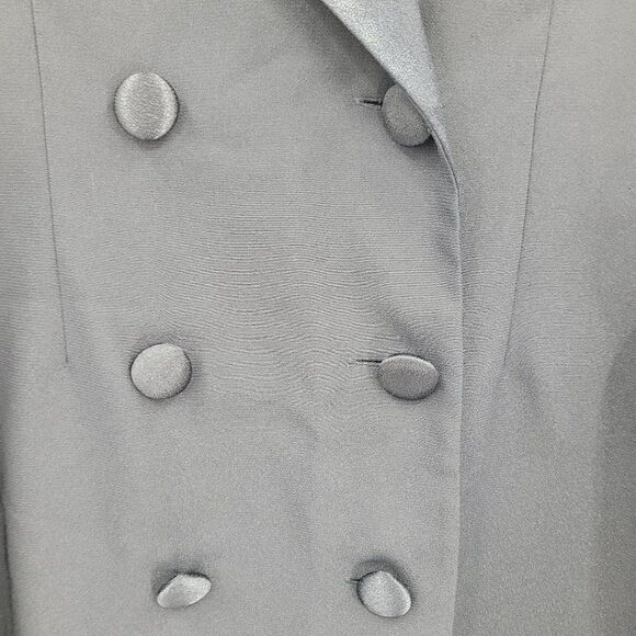 Vintage 80's Brooks Brothers Dress Double Breasted Tuxedo Coat Blazer Black 14 - Picture 6 of 11